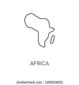 Africa linear icon. Africa concept stroke symbol design. Thin graphic elements vector illustration, outline pattern on a white background, eps 10.