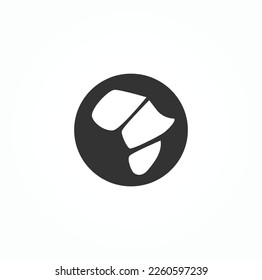 Africa logo in black circle. Logo illustration. Vector eps 10.