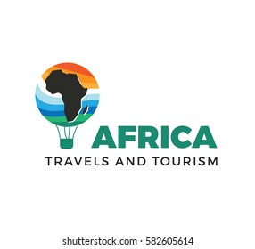 Africa logo Africa map vector template elements and icons.
