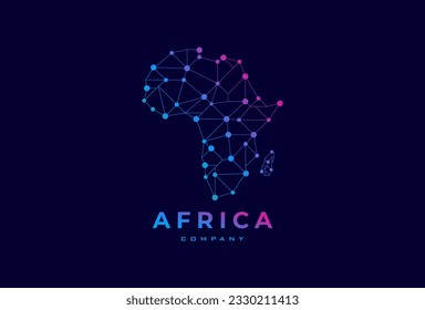 Africa Logo, modern Africa logo style, usable for technology and company logos