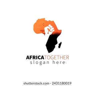 Africa logo Union Africa map vector	