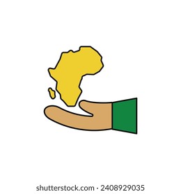 africa love and romance vector type icon