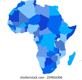 Africa Map Stock Vector (Royalty Free) 259826306 | Shutterstock