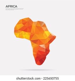 Africa map abstract vector illustration