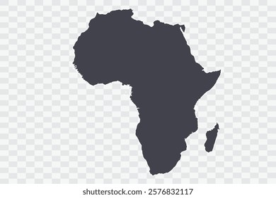 Africa Map Anchor Color on White Background quality files Png
