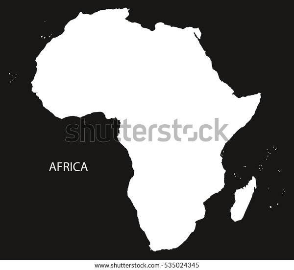 Africa Map Black White Illustration Stock Vector (Royalty Free) 535024345