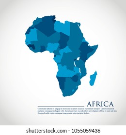Africa map in colour. infographic eps 10.