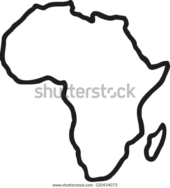 Africa Map Contour Stock Vector Royalty Free 520434073 3660