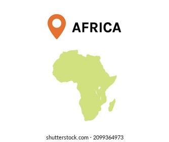 Africa map and country flat vector illustration.