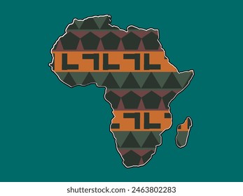 africa mapa decoración patrimonio Vector
