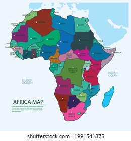 Africa map design ,vector file  
