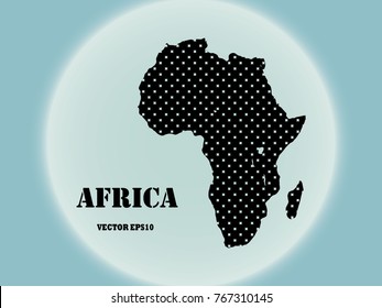 Africa map dot planet, lines, global world map halftone concept. Vector illustration eps 10.
