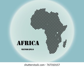 Africa map dot planet, lines, global world map halftone concept. Vector illustration eps 10.