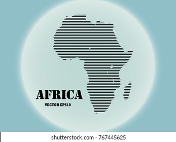 Africa map dot planet, lines, global world map halftone concept. Vector illustration eps 10.