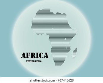 Africa map dot planet, lines, global world map halftone concept. Vector illustration eps 10.