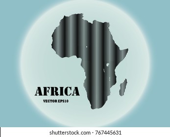 Africa map dot planet, lines, global world map halftone concept. Vector illustration eps 10.