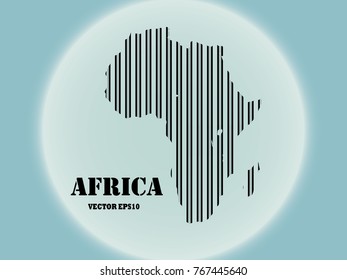 Africa map dot planet, lines, global world map halftone concept. Vector illustration eps 10.