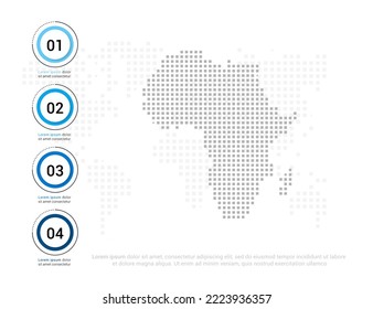 Africa map of dots gray for presentation. Creative concept for infographic.