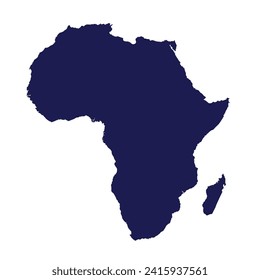 Afrika-Karte, flache, Premium-Vektorgrafik