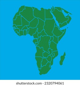 Africa map graphic vector illustration