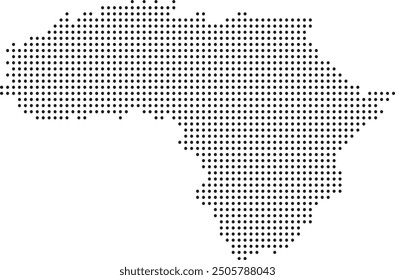 Mapa de África medio tono Vector moderno 