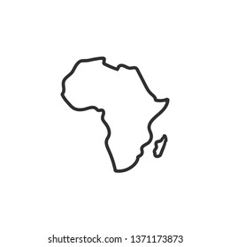 Africa map icon. isolated on white background. Vector illustration.