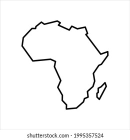 africa map icon logo isolated. design template, vector illustration.