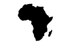 Africa Map Icon On White Background.