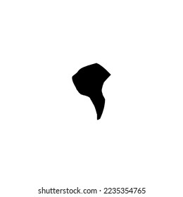 Africa map icon. Simple style safari travel agency big sale poster background symbol. Africa map brand logo design element. Africa map t-shirt printing. vector for sticker.