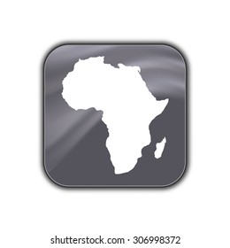 Africa map icon - vector button