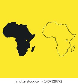 Africa map icon. Vector illustration.