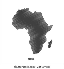 Africa map icon for your design, concept Illustration.