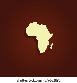 Africa Map Illustration Stock Vector (Royalty Free) 376652890 ...