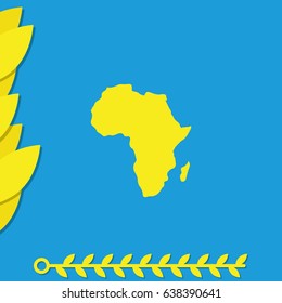 Africa map illustration.
