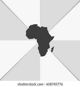 Africa map illustration.