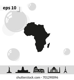 Africa map illustration.