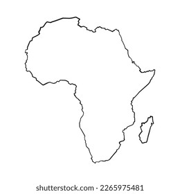 ilustración del mapa de África de fondo blanco vectorial