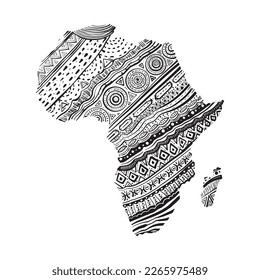 Africa map illustration vector white background