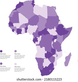 Africa Map Infographic, Heat Map, Vector Map, Countries Heat Map,  