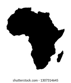 Africa map isolated on white background. World map vector illustration .