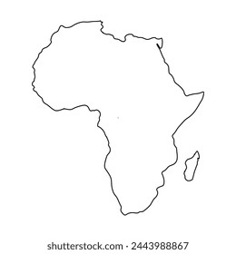 africa map line icon vector illustration design