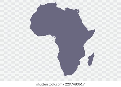 Africa Map Pewter Color auf weißem Hintergrund Quality-Dateien Png