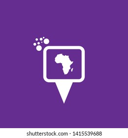 Africa map and map pin. Africa map logo
