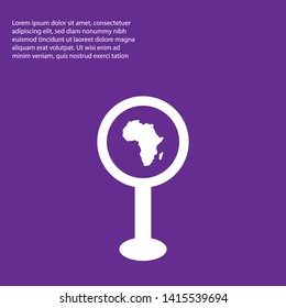 Africa map and map pin. Africa map logo