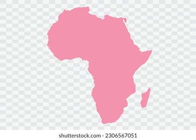 Africa Map Rose Color Background quality files png
