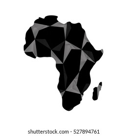 Africa map silhouette icon vector illustration graphic design