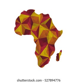 Africa map silhouette icon vector illustration graphic design