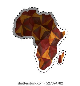 Africa map silhouette icon vector illustration graphic design