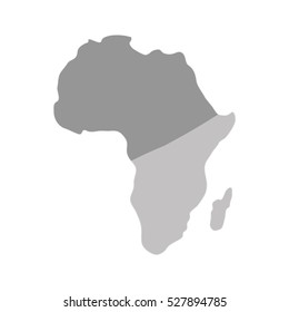 Africa map silhouette icon vector illustration graphic design
