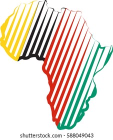 Africa map silhouette icon vector illustration graphic design. Abstract africa logo. Color Africa logo. 